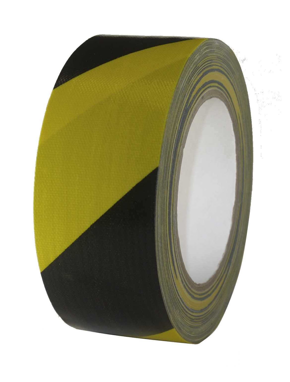 Gewebe Reparatur- und Warnband Schwarz/Gelb Diagonal 50mm x 25m